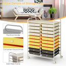 20 Drawers Storage Rolling Cart Studio Organizer-Yellow by LJGDeals