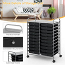 20 Drawers Storage Rolling Cart Studio Organizer-Black by LJGDeals
