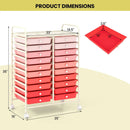 20 Drawers Rolling Storage Cart Studio Organizer-Gradient Pink by LJGDeals