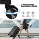 20 Inch Carry-on Luggage PC Hardside Suitcase TSA Lock with Front Pocket and USB Port by LJGDeals