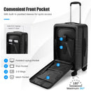 20 Inch Carry-on Luggage PC Hardside Suitcase TSA Lock with Front Pocket and USB Port by LJGDeals