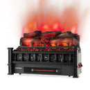 20 Inch Electric Fireplace Heater with Realistic Pinewood Ember Bed-Black by LJGDeals