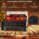 20 Inch Electric Fireplace Heater with Realistic Pinewood Ember Bed-Black by LJGDeals