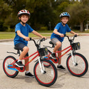20 Inch Kids Bike Adjustable with Kickstand and Storage Basket for Aged 8+ Years by LJGDeals