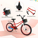 20 Inch Kids Bike Adjustable with Kickstand and Storage Basket for Aged 8+ Years by LJGDeals