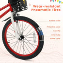 20 Inch Kids Bike Adjustable with Kickstand and Storage Basket for Aged 8+ Years by LJGDeals