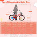 20 Inch Kids Bike Adjustable with Kickstand and Storage Basket for Aged 8+ Years