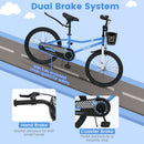 20 Inch Kids Bike Adjustable with Kickstand and Storage Basket for Aged 8+ Years