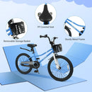 20 Inch Kids Bike Adjustable with Kickstand and Storage Basket for Aged 8+ Years by LJGDeals