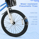 20 Inch Kids Bike Adjustable with Kickstand and Storage Basket for Aged 8+ Years by LJGDeals