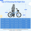20 Inch Kids Bike Adjustable with Kickstand and Storage Basket for Aged 8+ Years