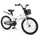 20 Inch Kids Bike Adjustable with Kickstand and Storage Basket for Aged 8+ Years
