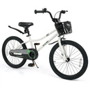 20 Inch Kids Bike Adjustable with Kickstand and Storage Basket for Aged 8+ Years by LJGDeals