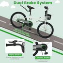 20 Inch Kids Bike Adjustable with Kickstand and Storage Basket for Aged 8+ Years