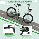 20 Inch Kids Bike Adjustable with Kickstand and Storage Basket for Aged 8+ Years by LJGDeals