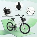 20 Inch Kids Bike Adjustable with Kickstand and Storage Basket for Aged 8+ Years by LJGDeals