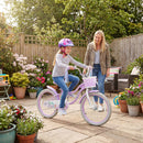 Kids Bike 12-20 Inch with Training Wheels & Basket Purple