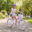 Kids Bike 12-20 Inch with Training Wheels & Basket Purple