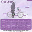 Kids Bike 12-20 Inch with Training Wheels & Basket Purple by DirectDeals