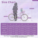Kids Bike 12-20 Inch with Training Wheels & Basket Purple