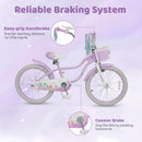 Kids Bike 12-20 Inch with Training Wheels & Basket Purple by LJGDeals