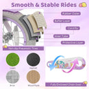 Kids Bike 12-20 Inch with Training Wheels & Basket Purple by LJGDeals