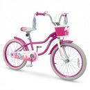 Kids Bike 18-Inch with Training Wheels and Basket Rose Red