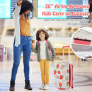 20 Inch Kids Rolling Luggage Foldable Hardshell Carry-on Suitcase on Wheels by LJGDeals