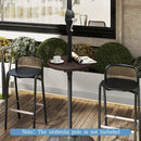 20 Inch Outdoor Adjustable Umbrella Table for 2 Sizes Patio Umbrella Pole by LJGDeals