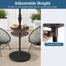 20 Inch Outdoor Adjustable Umbrella Table for 2 Sizes Patio Umbrella Pole by LJGDeals