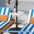 20 Inch Outdoor Adjustable Umbrella Table for 2 Sizes Patio Umbrella Pole by LJGDeals