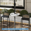 20 Inch Outdoor Adjustable Umbrella Table for 2 Sizes Patio Umbrella Pole by LJGDeals