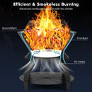20 Inch Patio Fire Pit Metal Camping Fire Bowl with Pot Holder and Storage Shelf-Black by LJGDeals