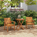20 Inch Hardwood Patio Folding Table with Slatted Tabletop by LJGDeals