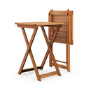 20 Inch Hardwood Patio Folding Table with Slatted Tabletop by LJGDeals