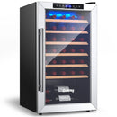 20 Inch Wine Refrigerator for 33 Bottles and Tempered Glass Door-Silver by LJGDeals