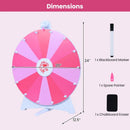 20 Inches 14 Slots Spin Wheel with Blackboard Marker for Prizes by LJGDeals