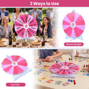 20 Inches 14 Slots Spin Wheel with Blackboard Marker for Prizes by DirectDeals