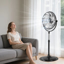 18 Inches High Velocity Pedestal Fan with 3 Speeds and Adjustable Height-Black by DirectDeals