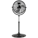 18 Inches High Velocity Pedestal Fan with 3 Speeds and Adjustable Height-Black by DirectDeals