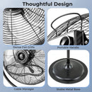 18 Inches High Velocity Pedestal Fan with 3 Speeds and Adjustable Height-Black by LJGDeals