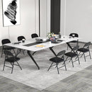 2 Pack Folding Chairs with Metal Frame and PVC Leather for Indoor Outdoor-Black by LJGDeals