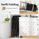2 Pack Folding Chairs with Metal Frame and PVC Leather for Indoor Outdoor-Black by LJGDeals