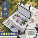 20 Quart Portable Hard Cooler with Built-in Ruler and Bottle by LJGDeals