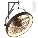 20" Wall Mounted Fan with Dimmable LED Light and Timer by LJGDeals