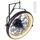 20" Wall Mounted Fan with Dimmable LED Light & Remote by LJGDeals