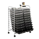 20 Drawers Rolling Storage Cart Studio Organizer-Black & Gray by LJGDeals
