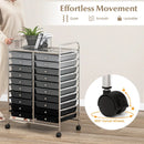 20 Drawers Rolling Storage Cart Studio Organizer-Black & Gray by LJGDeals