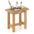 20 inch Teak Shower Bench Waterproof Shower Stool for Shaving Legs by DirectDeals