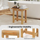 20 inch Teak Shower Bench Waterproof Shower Stool for Shaving Legs